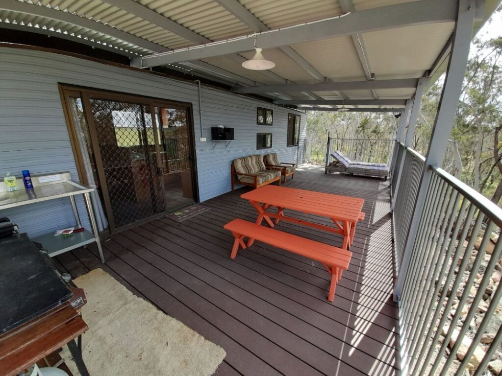 Deck looking towards the childproof gate
